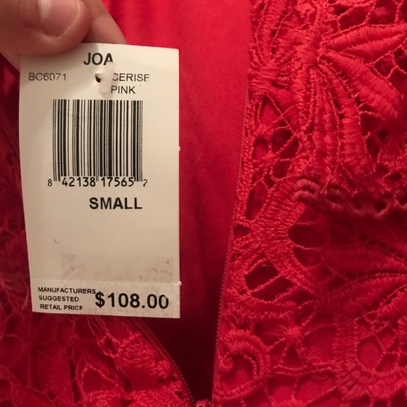 🆕 J.O.A. Pink/Coral Lace Cocktail Dress - Wedding - Picture 5 of 8